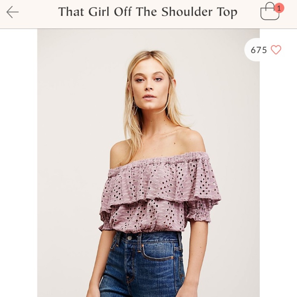 Free people that girl off the shoulder top (S/P)